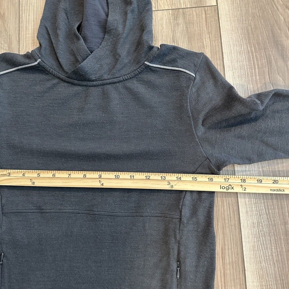 Showers Pass Womens Basecamp Merino Wool Bamboo Hoodie Gray Sz Small Trail Hike - Picture 8 of 9